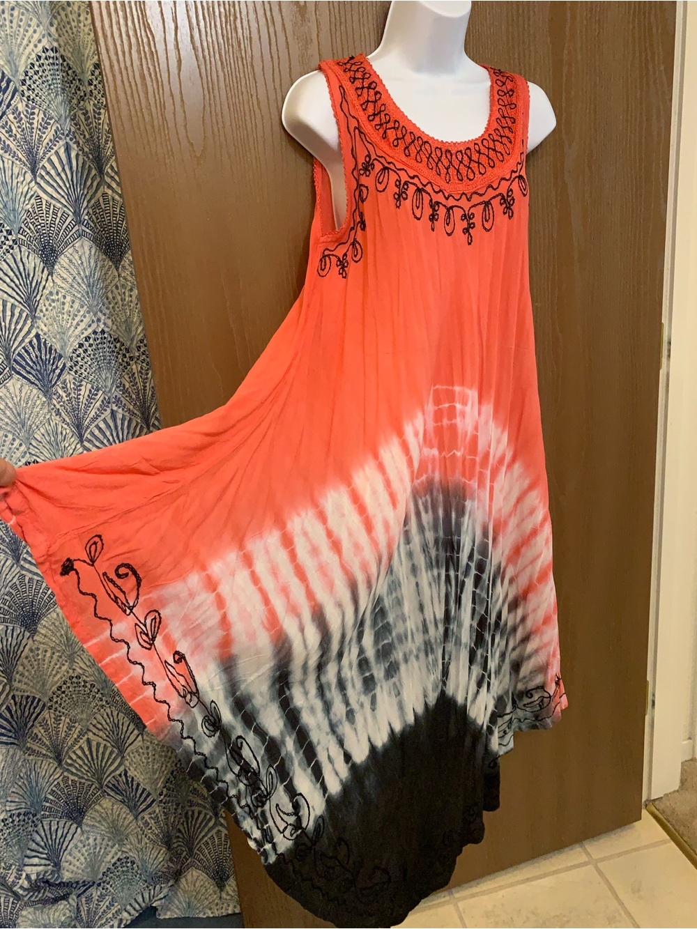 Boho Tie-Dye Maxi Dress - Free Size *Measurements in Pics - fits like a  L/XL